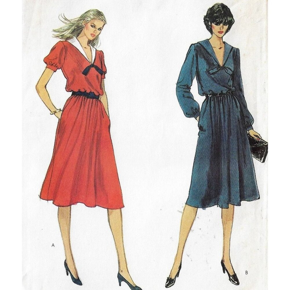 Vogue Sewing Pattern 7903 Blouson Dress Size 8 Vintage